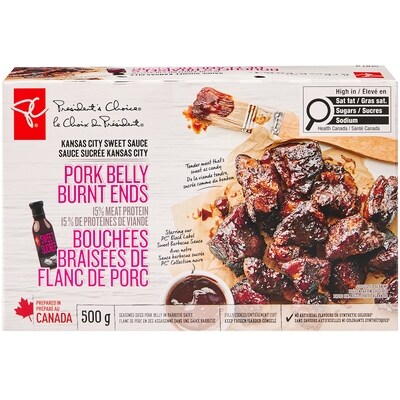 le Choix du Président Bouchées braisées de flanc de porc 500 g, 3,80 $/100g