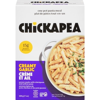 Chickapea One Pot Pasta Meal Creamy Garlic 198 g, $4.04/100g