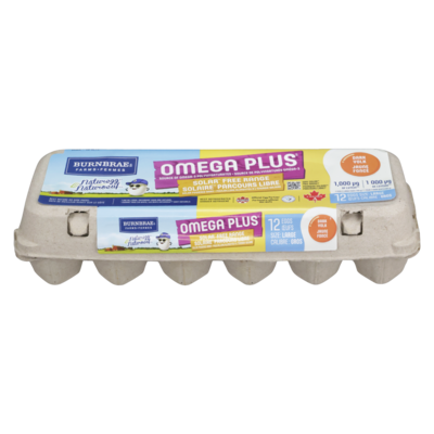 Burnbrae Farms Naturegg Omega Plus Solar Free Range Eggs, Large 12 ea, $0.60/1ea