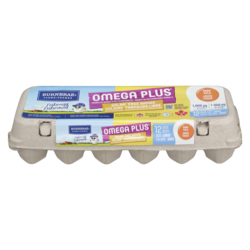 Les Fermes Burnbrae Omega Plus solaire parcours libre œufs, gros 12 ea, 0,60 $/1ch