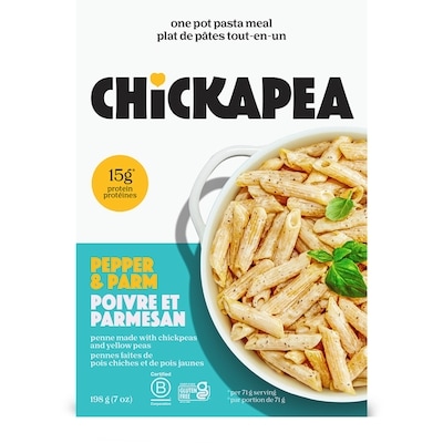 Chickapea Plat de pâtes tout-en-un Poivre et parmesan  198 g, 4,04 $/100g