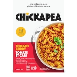 Chickapea One Pot Pasta Meal Tomato Curry 198 g, $3.78/100g