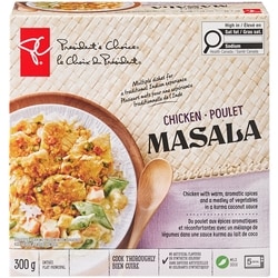 President's Choice Chicken Masala on Rice 300 g, $2.00/100g