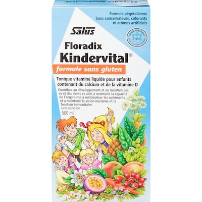Salus Haus Floradix kindervital formule sans gluten 500 ml, 8,60 $/100ml