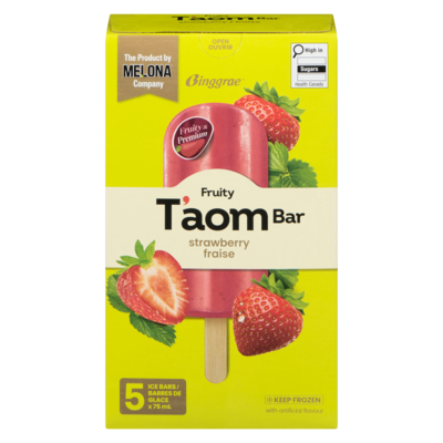 T'aom Bar Ice Bars Strawberry 5x75.0 ml, $1.33/100g