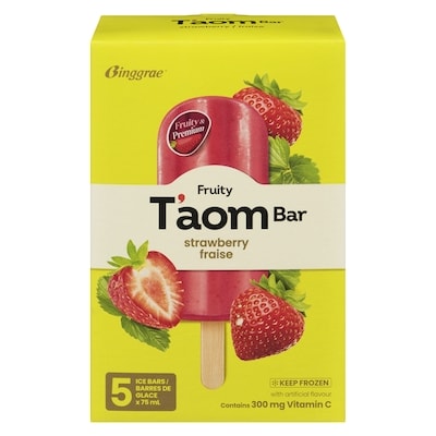 T'aom Bar Barres de glace fraise 5x75.0 ml, 1,46 $/100g