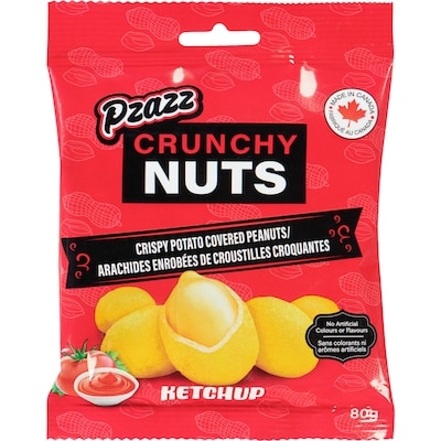 Pzazz Crunchy Nuts Crispy Potato Covered Peanuts Ketchup 80 g, $2.24/100g