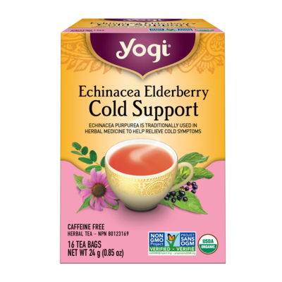 Yogi Echinacea Elderberry Cold Support 16 ea, $0.44/1ea