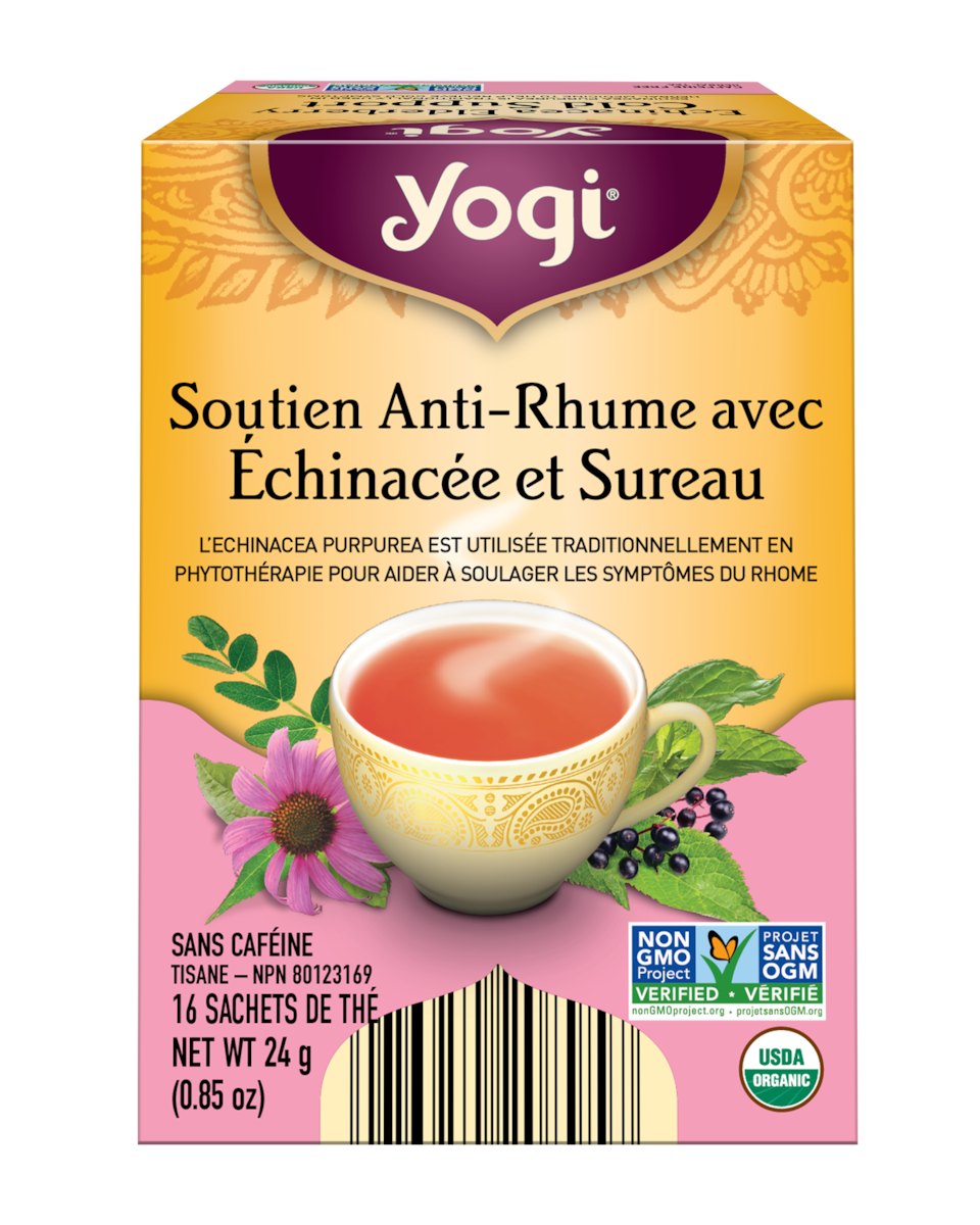 Yogi Soutien Anti-Rhume avec Échinacée et Sureau 16 ea, 0,44 $/1ch