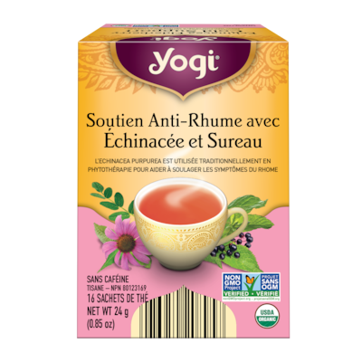 Yogi Soutien Anti-Rhume avec Échinacée et Sureau 16 ea, 0,41 $/1ch