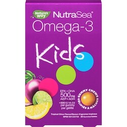NutraSea Nutrasea kids omega-3 saveur d'agrumes tropicaux 30 ea, 0,90 $/1ch
