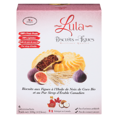 Lula Biscuits aux figues 228 g, 2,19 $/100g