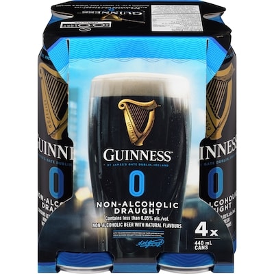 Guinness 0 Non-Alcoholic Draught Beer 4x440.0 ml, $0.68/100ml