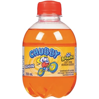 Chubby Soft Drink Go Bananas 250 ml, $0.28/100ml