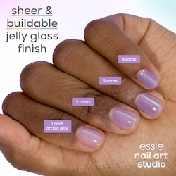 Essie Nail Art Studio Jelly Nail Polish, Sheer Jelly Finish Orchid