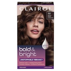 Bold & Bright, Permanent Hair Dye, Intense Color + Moisturizing Shine 50 Brown Sugar