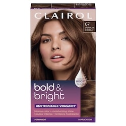 Bold & Bright, Permanent Hair Dye, Intense Color + Moisturizing Shine 67 Chocolate
