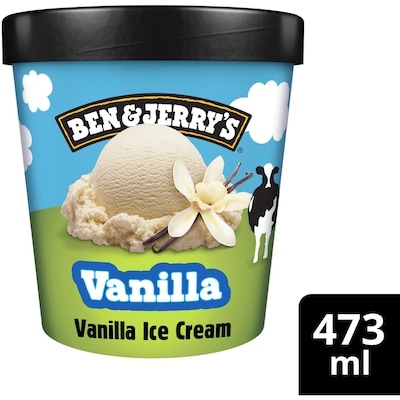 Ben & Jerry’s Crème Glacée avec des ingrédients issus du commerce équitable vanille  473 ml, 1,48 $/100ml