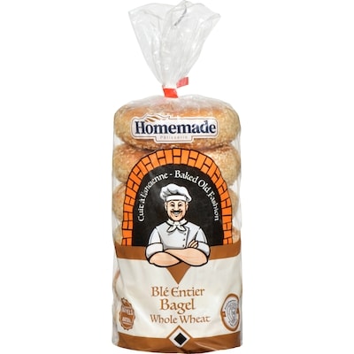 Homemade Kosher Whole Wheat Bagel 500 g, $1.40/100g