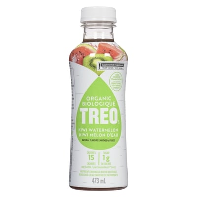Organic Treo Eau enrichie kiwi melon d'eau 473 ml, 0,84 $/100ml