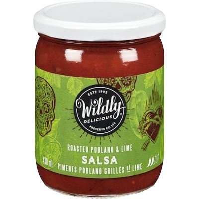 Wildly Delicious Salsa Roasted Poblano & Lime 430 ml, $1.63/100ml