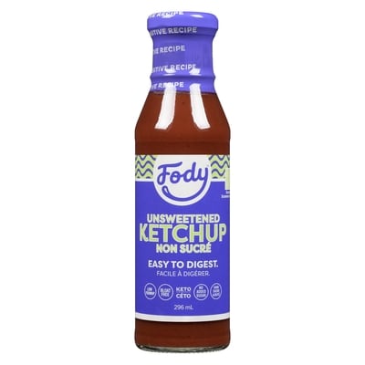 Fody Unsweetened Ketchup 296 ml, $2.02/100ml