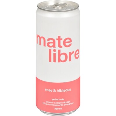 Mate Libre Yerba Mate Organic Energy Infusion Rose & Hibiscus 330 ml, $1.21/100ml