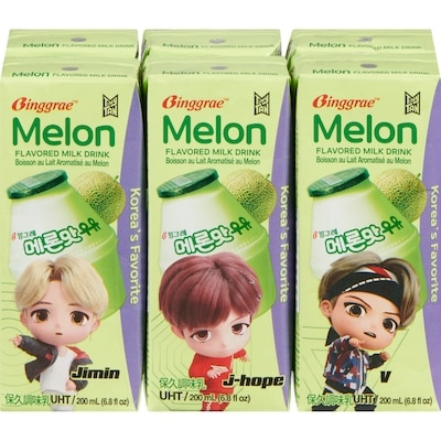 Binggrae Tinytan boisson au lait aromatisé au melon 6x200.0 ml, 0,75 $/100ml