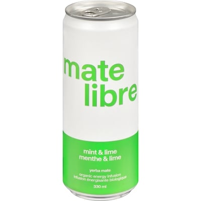 Mate Libre Yerba Mate Organic Energy Infusion Mint & Lime 330 ml, $1.21/100ml
