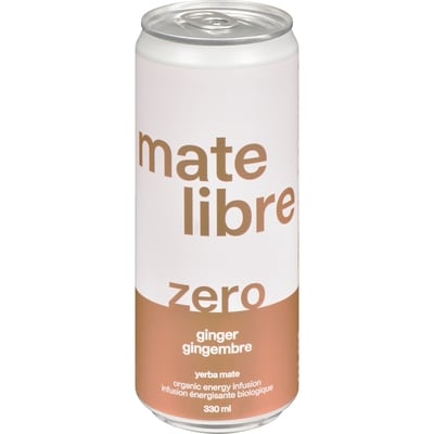 Mate Libre Yerba Mate Organic Energy Infusion Ginger Zero 330 ml, $1.36/100ml