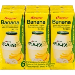 Binggrae Tinytan boisson au lait aromatisé à la banane 6x200.0 ml, 0,75 $/100ml