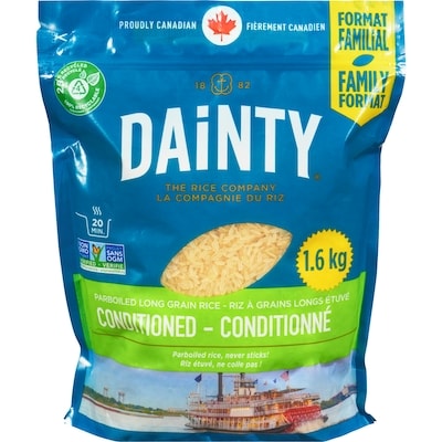 Dainty Parboiled Long Grain Rice Conditioned Family Format 1.6 kg, $0.84/100g