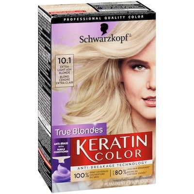 Keratin Color Permanent Hair Color Cream, 10.1 Extra Light Ash Blonde Extra Light Ash Blonde