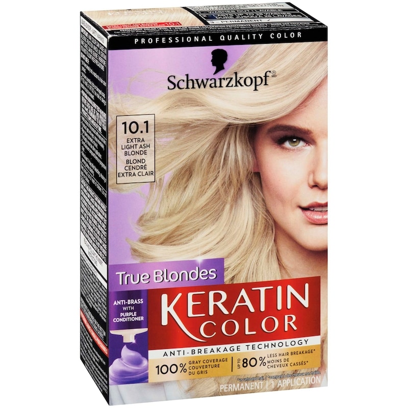 Keratin Color Permanent Hair Color Cream, 10.1 Extra Light Ash Blonde Extra Light Ash Blonde