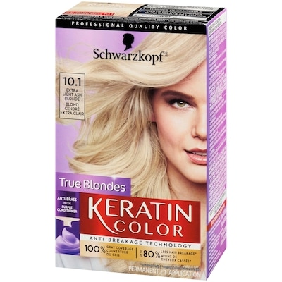 Keratin Color Permanent Hair Color Cream, 10.1 Extra Light Ash Blonde Extra Light Ash Blonde