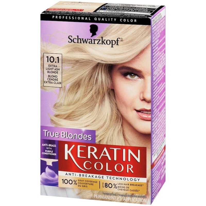 Keratin Color Permanent Hair Color Cream, 10.1 Extra Light Ash Blonde Extra Light Ash Blonde