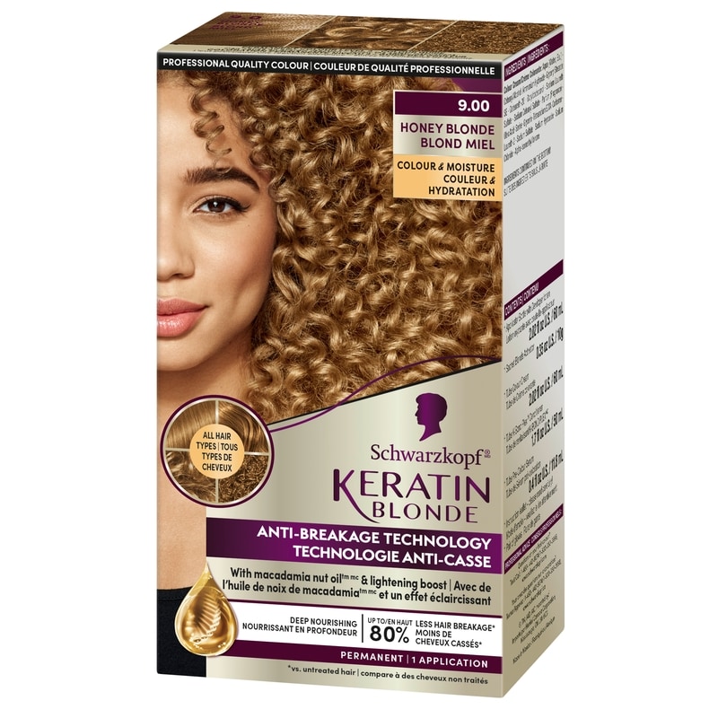 Keratin Blonde Permanent Hair Color Cream, 9.0 Honey Blonde