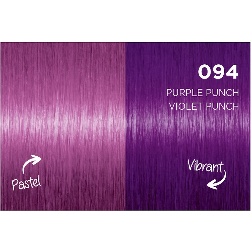 Color Remix, Customizable Semi-Permanent Hair Colour, Purple Punch, 1 Application