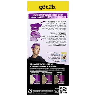 Color Remix, coloration capillaire semi-permanente personnalisable, violet punch, 1 application