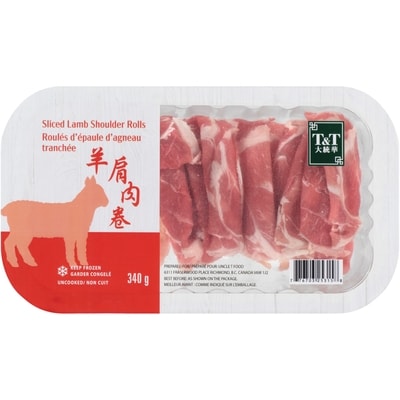 T&T Sliced Lamb Shoulder Rolls 340 g, $4.41/100g