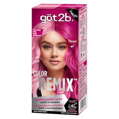 Schwarzkopf Color Remix, Customizable Semi-Permanent Hair Colour, Shocking Pink, 1 Application 1 ea, $17.99/1ea