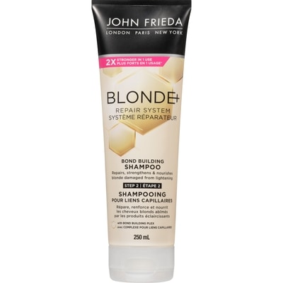 John Frieda Blonde+ Repair System, Bond Building Shampoo, for Damaged Blonde Hair | STEP 2 250 ml, $4.00/100ml