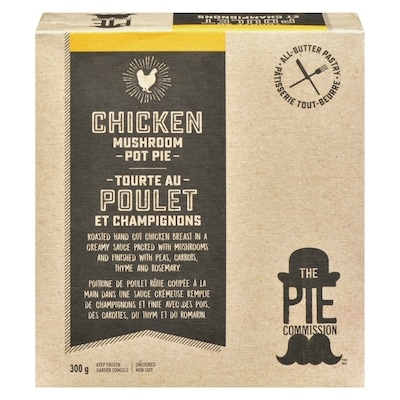 The Pie Commission Tourte au poulet et champignons 300 g, 3,67 $/100g