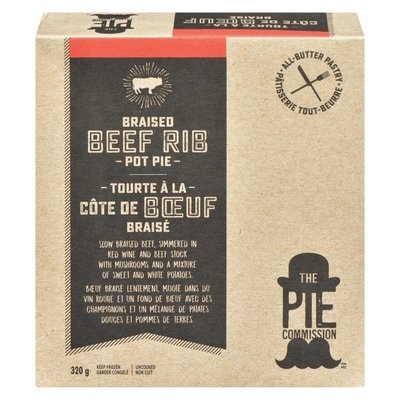 The Pie Commission Braised Beef Rib Pot Pie 320 g, $3.44/100g