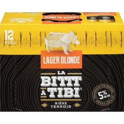 LA Bittt A Tibi Bière terroir lager blonde (Pièce d’identité requise au moment du ramassage) 12x355.0 ml, 0,52 $/100ml