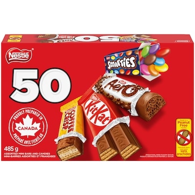 Nestlé KITKAT, AERO, SMARTIES, COFFEE CRISP Mini Bars & Candies 485 g, $2.88/100g