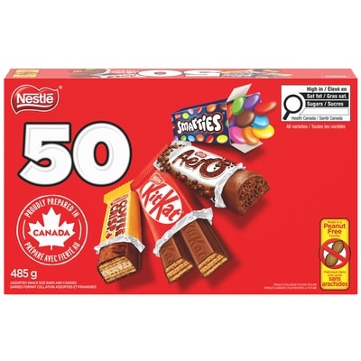 Nestlé KITKAT, AERO, SMARTIES, COFFEE CRISP Mini Bars & Candies 485 g, $3.30/100g