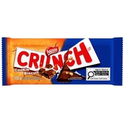 Nestlé Crunch Barre chocolat au lait avec morceaux de biscuit 100 g, 2,75 $/100g