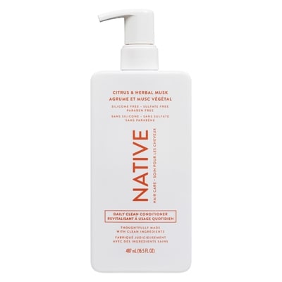 Native Shampooing nettoyage quotidien, agrumes et musc botanique, sans sulfate ni parabènes 487 ml, 2,87 $/100ml