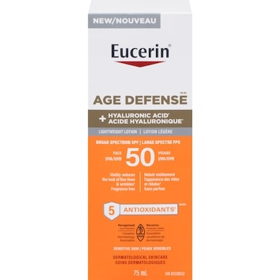 Eucerin Age Defense Lightweight Lotion Broad Spectrum Spf 50 75 ml, $29.33/100ml